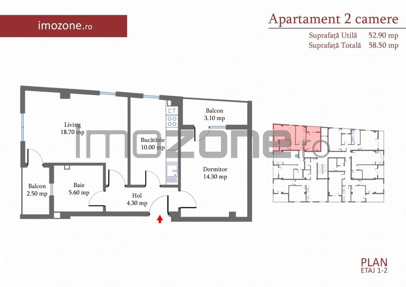 Militari 2 camere - 58.5 mp, etaj 2, langa metrou Pacii, bloc nou, comision 0%