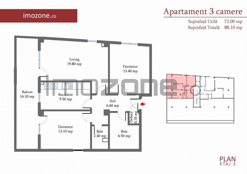 Militari- Margelelor, Ap 3 cam + Terasa, 88 mp, dec., etaj 3/4,  nou, comision 0%